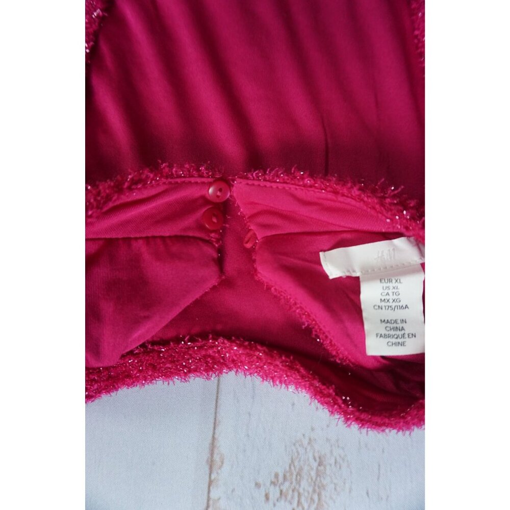 H&M Women Pink Glitter Sweater Dress Top – Size XL - Picture 7 of 7